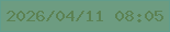 文字の大きさ：5、枠の色：619d8c、背景の色：6d9c81、文字の色：5c8253 無料ブログパーツのブログ時計