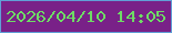 文字の大きさ：5、枠の色：619fd6、背景の色：792188、文字の色：6edc65 無料ブログパーツのブログ時計