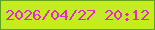 文字の大きさ：4、枠の色：61a121、背景の色：c5ec21、文字の色：e12ac6 無料ブログパーツのブログ時計