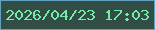 文字の大きさ：4、枠の色：61a2c2、背景の色：324d43、文字の色：74ebaa 無料ブログパーツのブログ時計