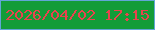 文字の大きさ：1、枠の色：61a6d6、背景の色：139c38、文字の色：e9434e 無料ブログパーツのブログ時計