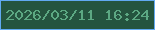 文字の大きさ：2、枠の色：61a9f2、背景の色：24543f、文字の色：5ca883 無料ブログパーツのブログ時計