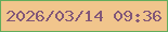 文字の大きさ：4、枠の色：61ac5c、背景の色：f1c58c、文字の色：825778 無料ブログパーツのブログ時計