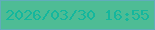 文字の大きさ：4、枠の色：61acbc、背景の色：4ebc95、文字の色：14b79d 無料ブログパーツのブログ時計