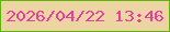 文字の大きさ：3、枠の色：61b30a、背景の色：ecd5a2、文字の色：ea3e9f 無料ブログパーツのブログ時計