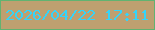 文字の大きさ：4、枠の色：61b371、背景の色：bea070、文字の色：34d4f9 無料ブログパーツのブログ時計