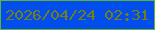 文字の大きさ：1、枠の色：61b433、背景の色：014eec、文字の色：777d17 無料ブログパーツのブログ時計