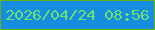 文字の大きさ：5、枠の色：61b50e、背景の色：158ee2、文字の色：69e071 無料ブログパーツのブログ時計