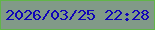 文字の大きさ：3、枠の色：61b549、背景の色：819a88、文字の色：1004b8 無料ブログパーツのブログ時計