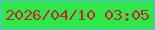 文字の大きさ：5、枠の色：61b7f1、背景の色：2ee847、文字の色：c42531 無料ブログパーツのブログ時計