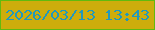 文字の大きさ：3、枠の色：61ba0f、背景の色：cdad0c、文字の色：2198bd 無料ブログパーツのブログ時計