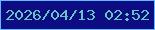 文字の大きさ：1、枠の色：61baff、背景の色：0d0c82、文字の色：66c4c3 無料ブログパーツのブログ時計