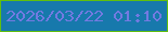 文字の大きさ：4、枠の色：61bf0e、背景の色：1779ac、文字の色：727ae1 無料ブログパーツのブログ時計