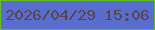 文字の大きさ：1、枠の色：61c025、背景の色：586dcd、文字の色：55474b 無料ブログパーツのブログ時計