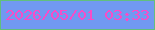 文字の大きさ：1、枠の色：61c07d、背景の色：7199f1、文字の色：f84cc7 無料ブログパーツのブログ時計