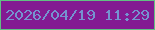 文字の大きさ：1、枠の色：61c083、背景の色：831a92、文字の色：7593d0 無料ブログパーツのブログ時計
