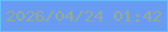 文字の大きさ：5、枠の色：61c0fd、背景の色：699bf2、文字の色：93ab96 無料ブログパーツのブログ時計