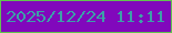 文字の大きさ：2、枠の色：61c44f、背景の色：8108bc、文字の色：3ca0a8 無料ブログパーツのブログ時計