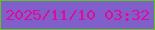 文字の大きさ：5、枠の色：61c61c、背景の色：805fca、文字の色：dc0e97 無料ブログパーツのブログ時計