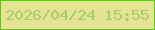 文字の大きさ：1、枠の色：61c61d、背景の色：e6e393、文字の色：a3ce6c 無料ブログパーツのブログ時計