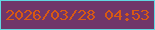 文字の大きさ：5、枠の色：61d7e2、背景の色：70366a、文字の色：d85913 無料ブログパーツのブログ時計