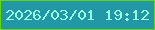 文字の大きさ：5、枠の色：61d806、背景の色：2298a6、文字の色：98ffde 無料ブログパーツのブログ時計