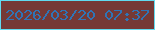 文字の大きさ：2、枠の色：61dbf0、背景の色：753936、文字の色：2f74b6 無料ブログパーツのブログ時計