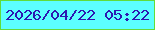 文字の大きさ：1、枠の色：61dc3a、背景の色：5cffff、文字の色：2d18b1 無料ブログパーツのブログ時計
