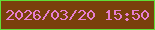 文字の大きさ：5、枠の色：61de37、背景の色：79400c、文字の色：e67ed2 無料ブログパーツのブログ時計