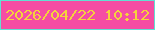 文字の大きさ：4、枠の色：61e0d2、背景の色：f54da3、文字の色：f4d33b 無料ブログパーツのブログ時計