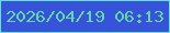 文字の大きさ：1、枠の色：61e3e6、背景の色：3753d9、文字の色：61d9a7 無料ブログパーツのブログ時計