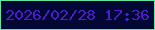 文字の大きさ：1、枠の色：61e4a3、背景の色：030733、文字の色：4c1ecb 無料ブログパーツのブログ時計