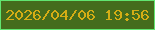 文字の大きさ：1、枠の色：61e570、背景の色：446c1c、文字の色：d4ad15 無料ブログパーツのブログ時計