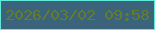 文字の大きさ：4、枠の色：61eada、背景の色：3b637c、文字の色：627e2c 無料ブログパーツのブログ時計