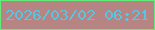文字の大きさ：2、枠の色：61eb7b、背景の色：b78484、文字の色：56c6e4 無料ブログパーツのブログ時計