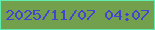 文字の大きさ：5、枠の色：61ecb0、背景の色：72a04d、文字の色：4543d1 無料ブログパーツのブログ時計