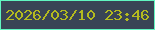 文字の大きさ：1、枠の色：61f5c0、背景の色：394455、文字の色：b4ba1f 無料ブログパーツのブログ時計