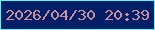 文字の大きさ：5、枠の色：61f6f8、背景の色：051e68、文字の色：cb909d 無料ブログパーツのブログ時計
