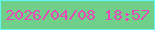 文字の大きさ：1、枠の色：61f7f9、背景の色：70d089、文字の色：e949b7 無料ブログパーツのブログ時計