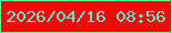 文字の大きさ：3、枠の色：61fc9f、背景の色：f60703、文字の色：63edd8 無料ブログパーツのブログ時計