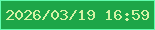 文字の大きさ：2、枠の色：61fcae、背景の色：1da648、文字の色：d3f3a5 無料ブログパーツのブログ時計
