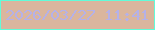 文字の大きさ：1、枠の色：61fcd9、背景の色：dab69e、文字の色：b5b1e8 無料ブログパーツのブログ時計