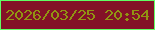 文字の大きさ：1、枠の色：61fe64、背景の色：831227、文字の色：919412 無料ブログパーツのブログ時計