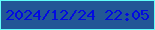 文字の大きさ：2、枠の色：61fff9、背景の色：225796、文字の色：020ae1 無料ブログパーツのブログ時計