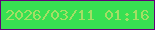 文字の大きさ：2、枠の色：620079、背景の色：38e052、文字の色：a4de65 無料ブログパーツのブログ時計