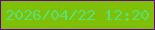 文字の大きさ：1、枠の色：620490、背景の色：7ebf07、文字の色：5ade76 無料ブログパーツのブログ時計