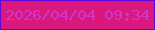 文字の大きさ：1、枠の色：6205dc、背景の色：d8187c、文字の色：d334cb 無料ブログパーツのブログ時計