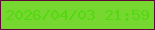 文字の大きさ：5、枠の色：620639、背景の色：75d72f、文字の色：55d712 無料ブログパーツのブログ時計