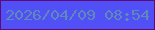 文字の大きさ：2、枠の色：620978、背景の色：5050f6、文字の色：5e89b9 無料ブログパーツのブログ時計