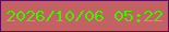 文字の大きさ：2、枠の色：620c58、背景の色：c36163、文字の色：4aea06 無料ブログパーツのブログ時計